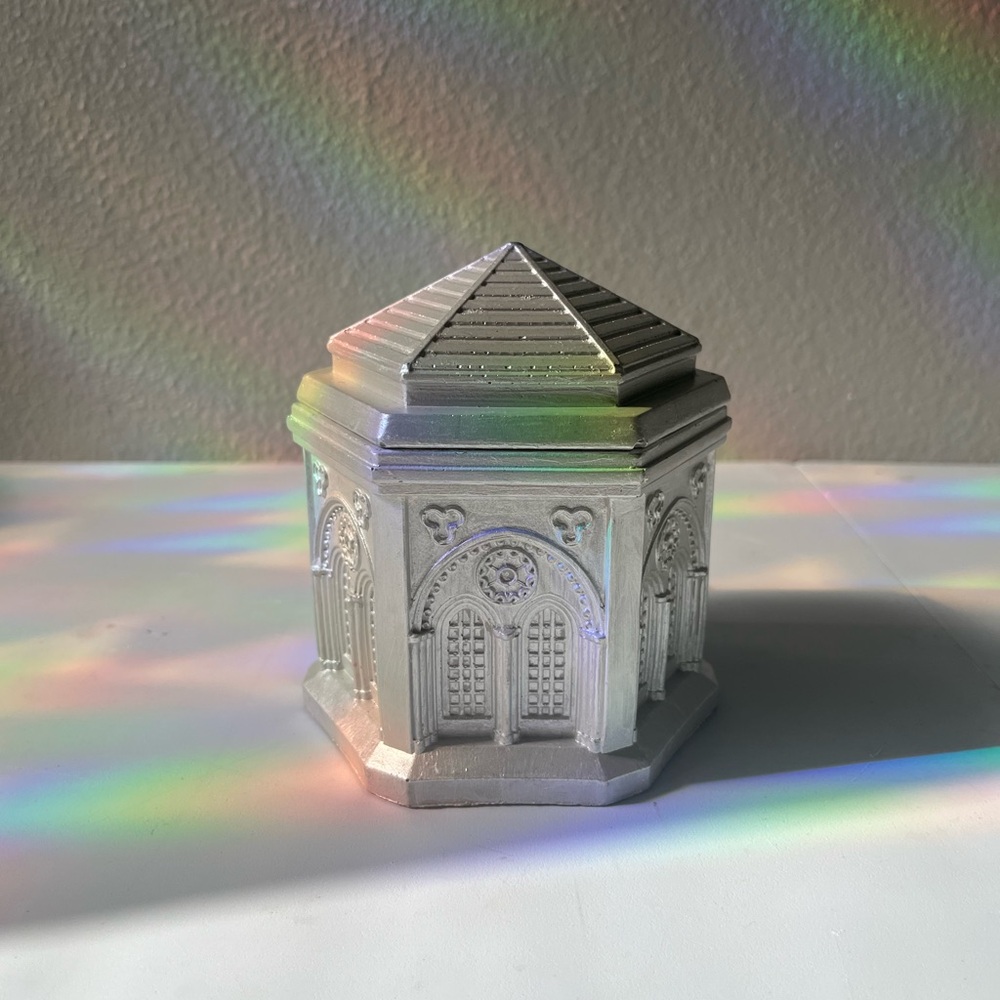 Silver Hexagonal Candle Holder